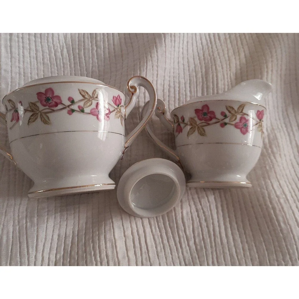 Valmont China Sugar Bowl & Creamer Set